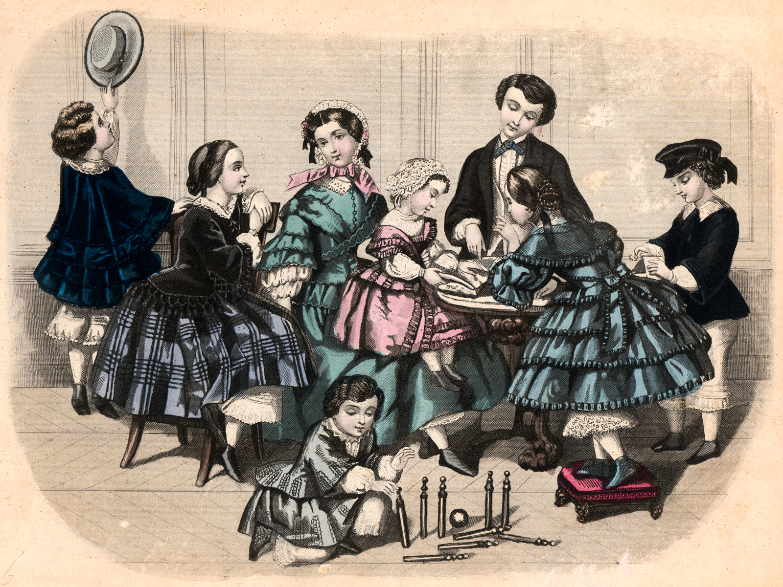 Dziecięce ubiory z połowy XIX w.